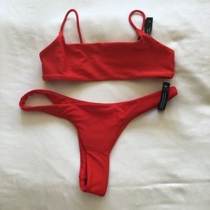 NWT ARK SWIMWEAR RED BIKINI SMALL